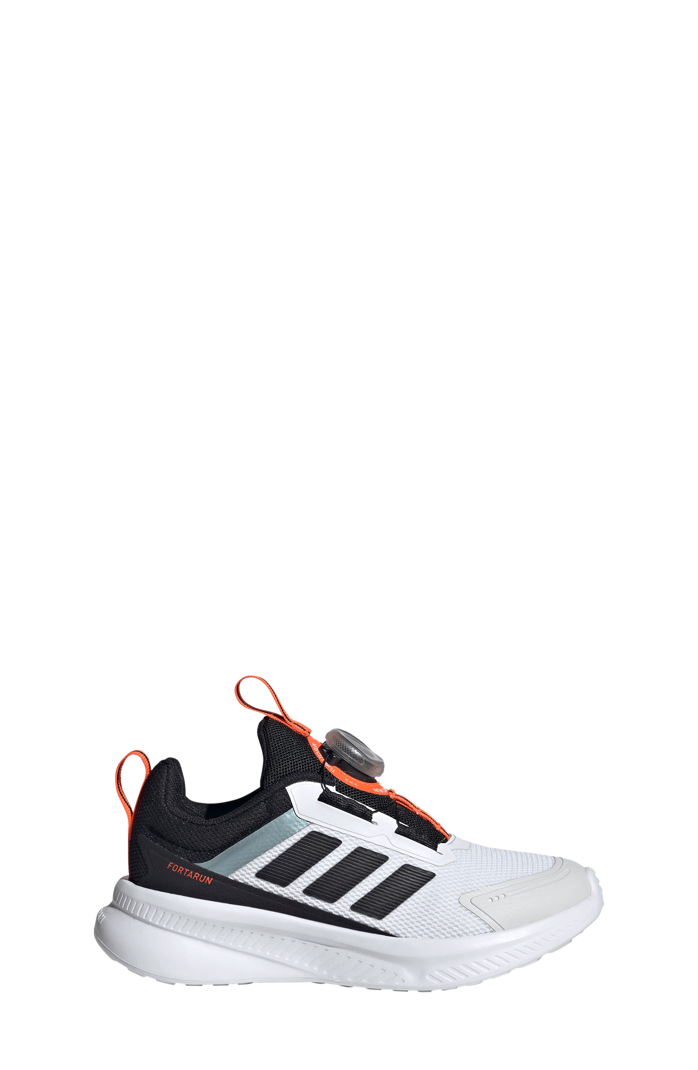 adidas Kids' Fortarun 4.0 Sneaker, Alternate, color, White/ Black/ Orange