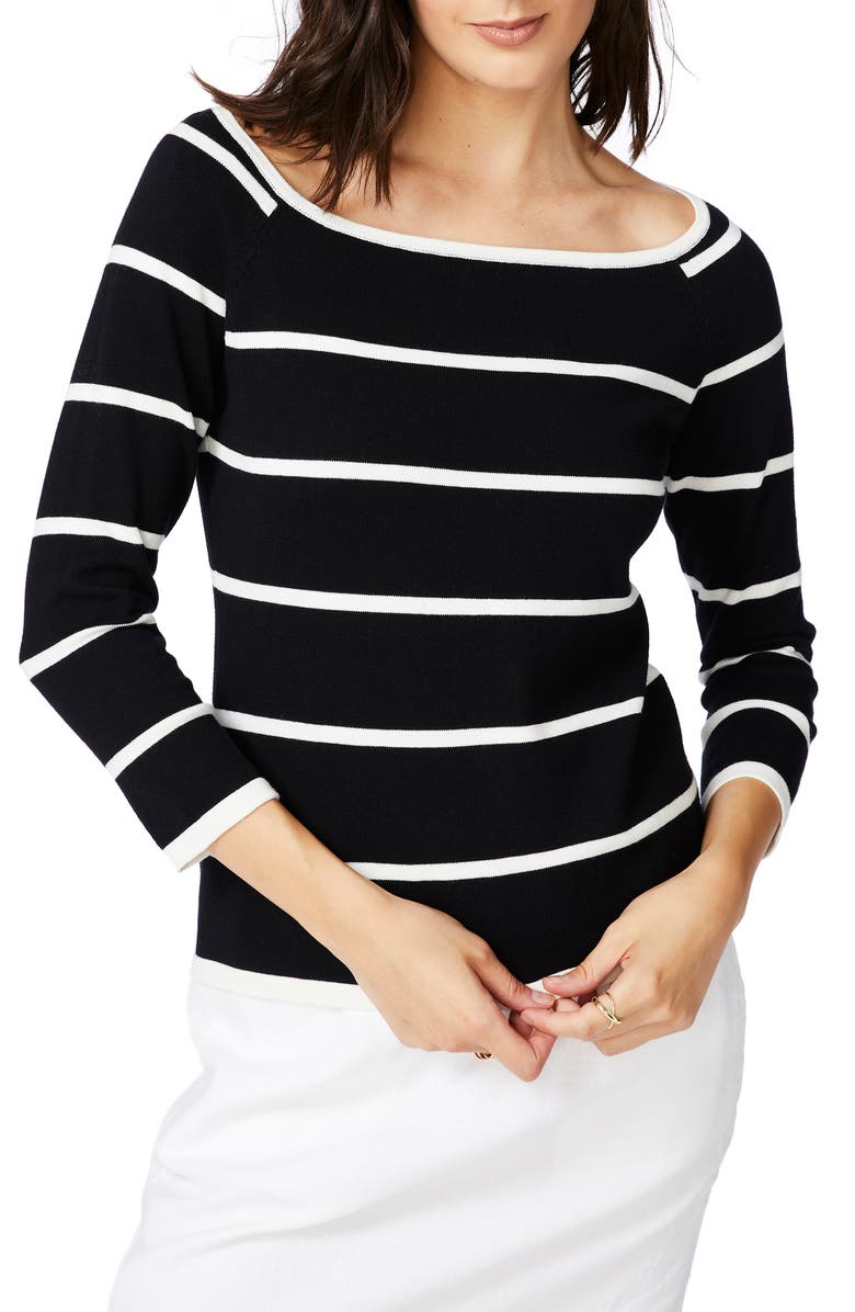 Court & Rowe Stripe Jersey Sweater, Main, color,
