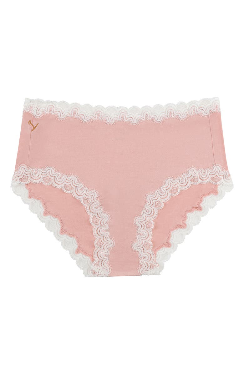 Uwila Warrior Soft Silk Lace Trim Silk Briefs, Alternate, color, 