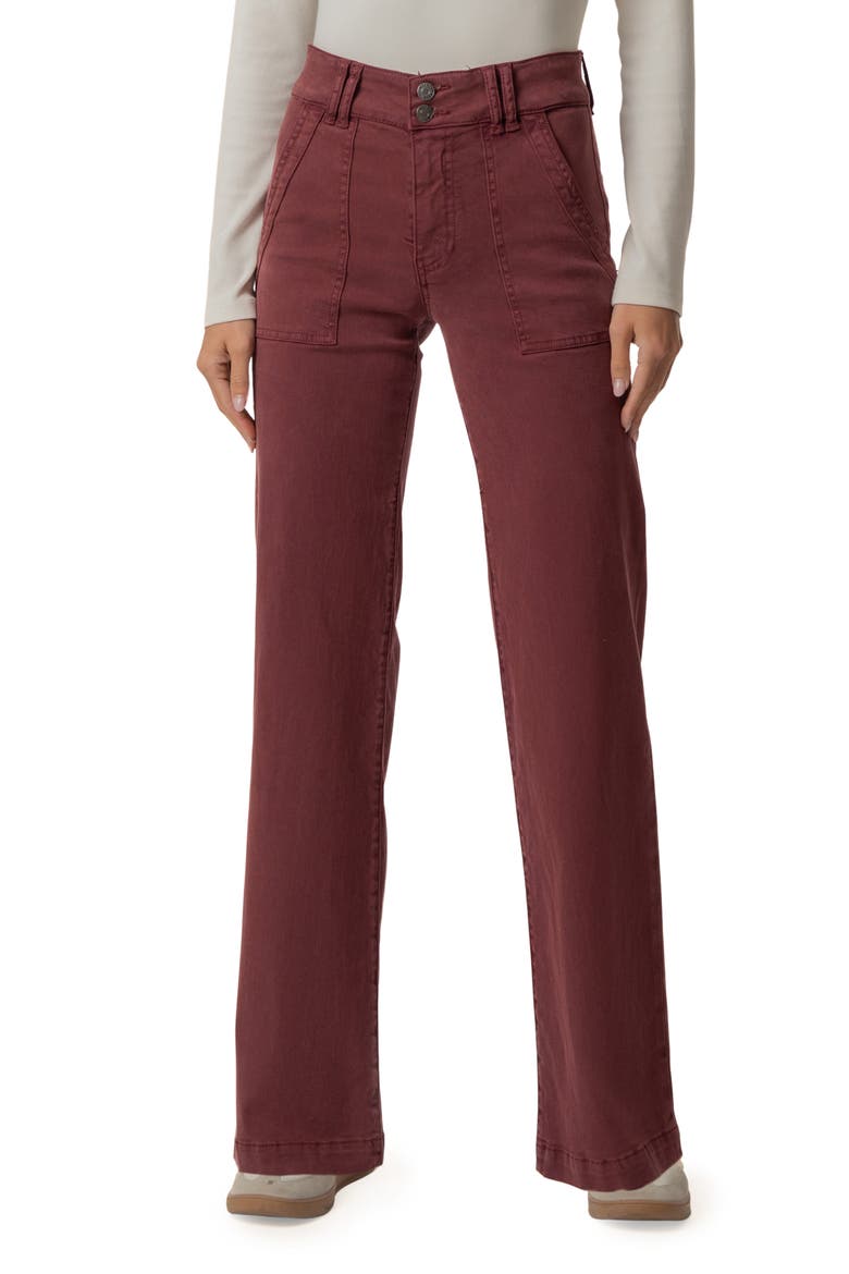 Jodi High Waist Straight Leg Jeans, Main, color, CLARET