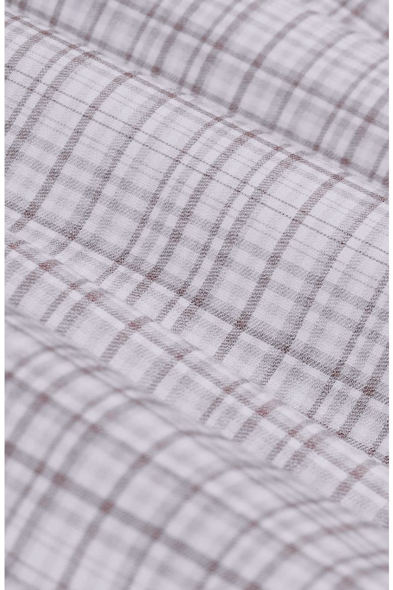 Miles OoohCotton® Shadow Plaid Short Sleeve Button-Up Shirt, Alternate, color, LIMESTONE