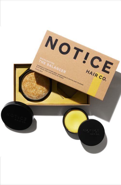 Notice Hair Co. Balancer Shampoo & Conditioner Bar Travel Set