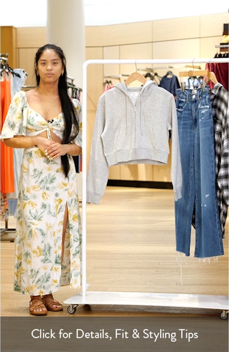 Crop Zip Fleece Hoodie, sales video thumbnail