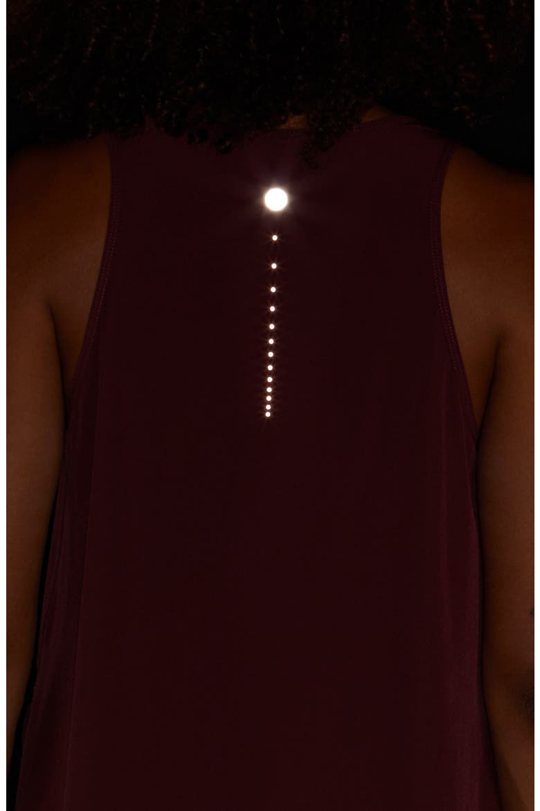 Run In Reflective Stretch Woven Tank, Alternate, color, BURGUNDY LONDON
