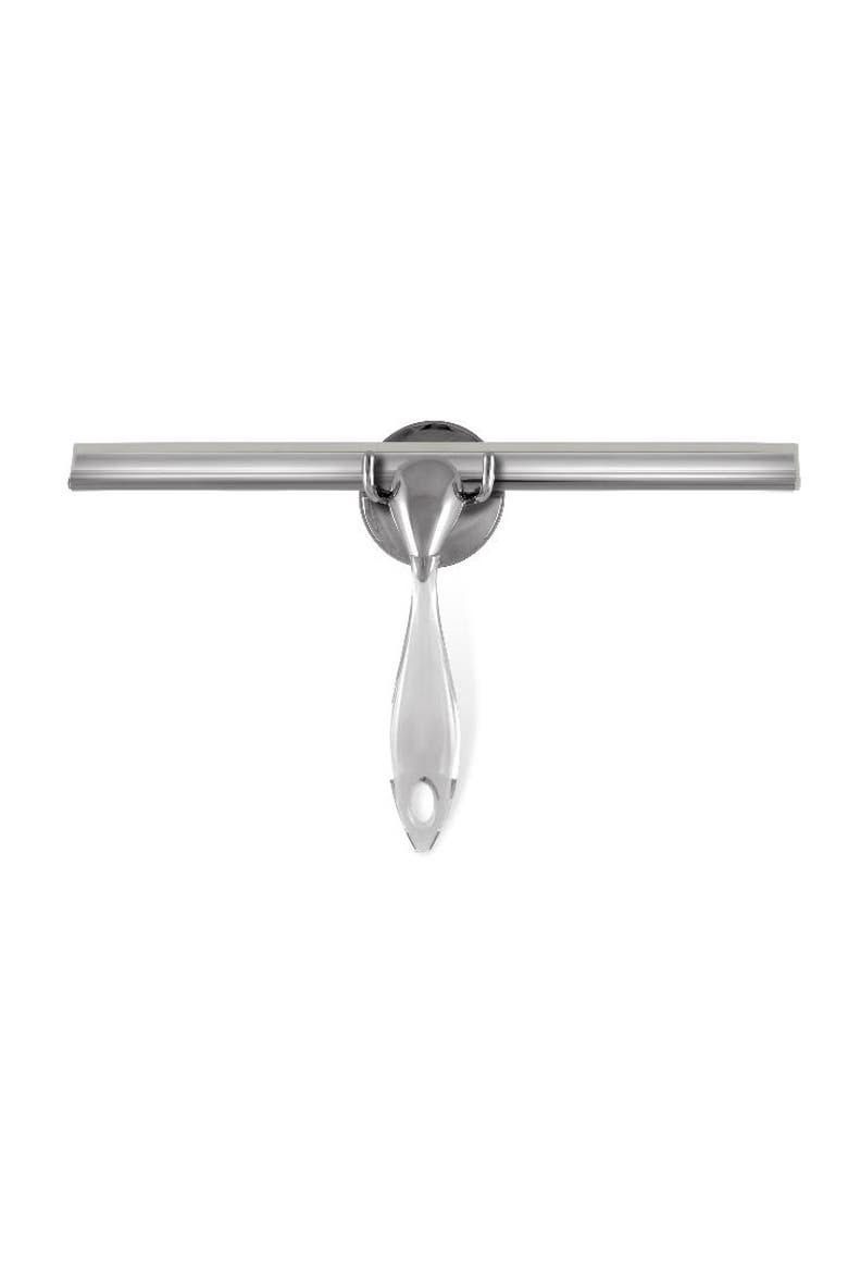 Shower Squeegee with Ergonomic Handle & Wall Mounting Bracket, Main, color, Clear Acrylic