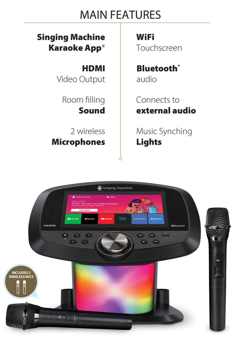 Singing Machine Karaoke Wi-Fi Hub, Alternate, color, Black