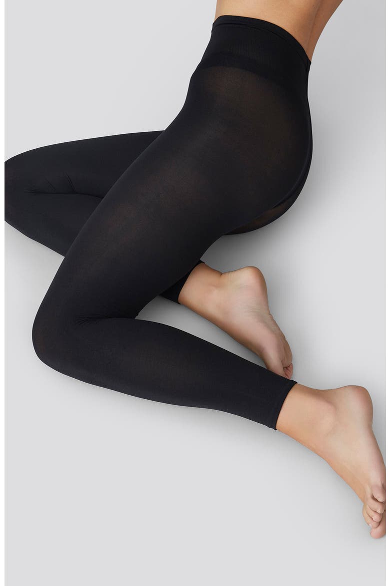 Lia 100-Denier Leggings, Alternate, color, BLACK