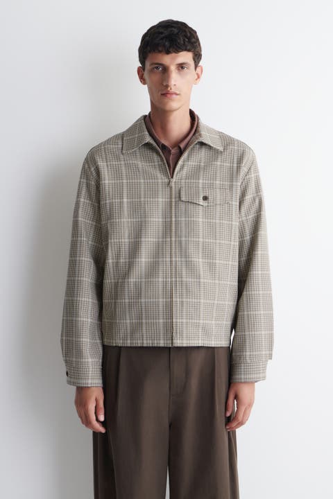 Zip-Up Cotton Overshirt