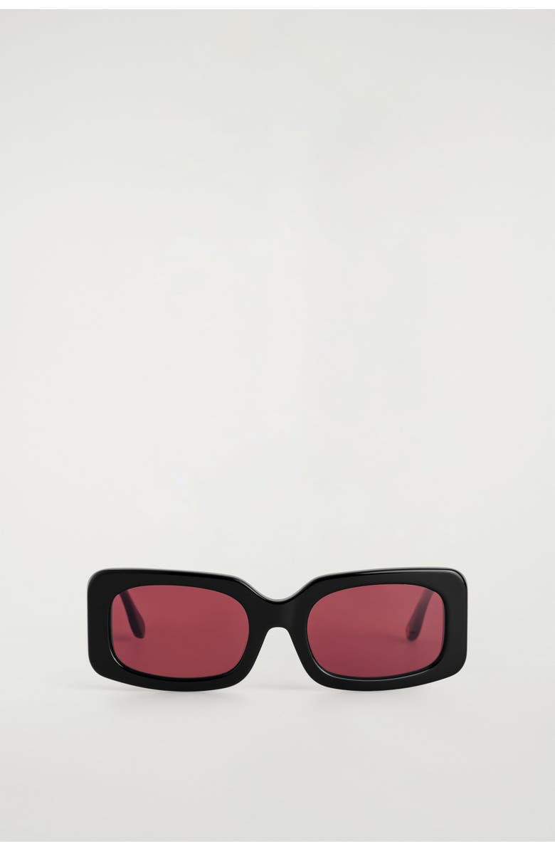 COS Rectangular Sunglasses, Main, color, Black
