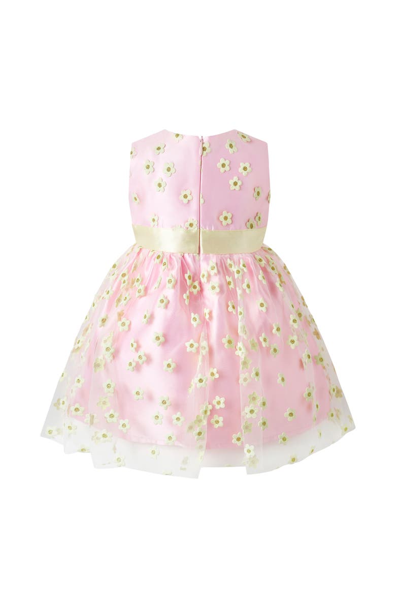 Rachel Riley 3D Daisy Tulle Party Dress, Alternate, color, Pink