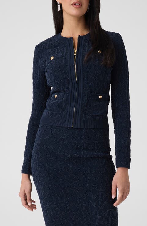 Naliya Logo Zip Cardigan