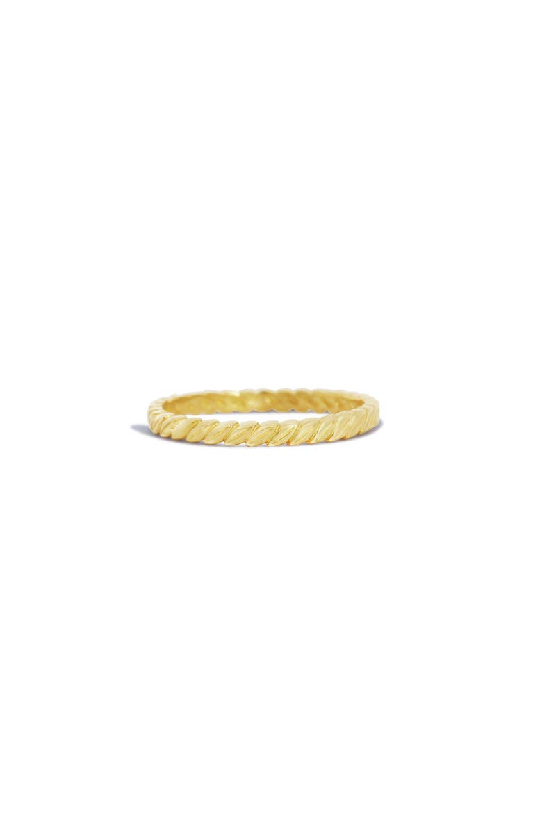 The Lovery Fine Jewelry Gold Leaf Band, Main, color, Yellow Gold
