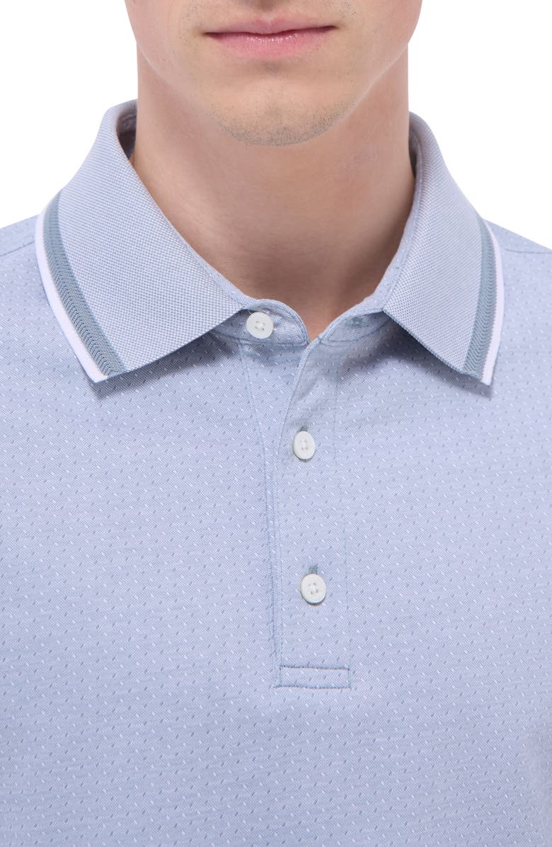 Bugatchi Speckled Bird's Eye Cotton Polo, Alternate, color,