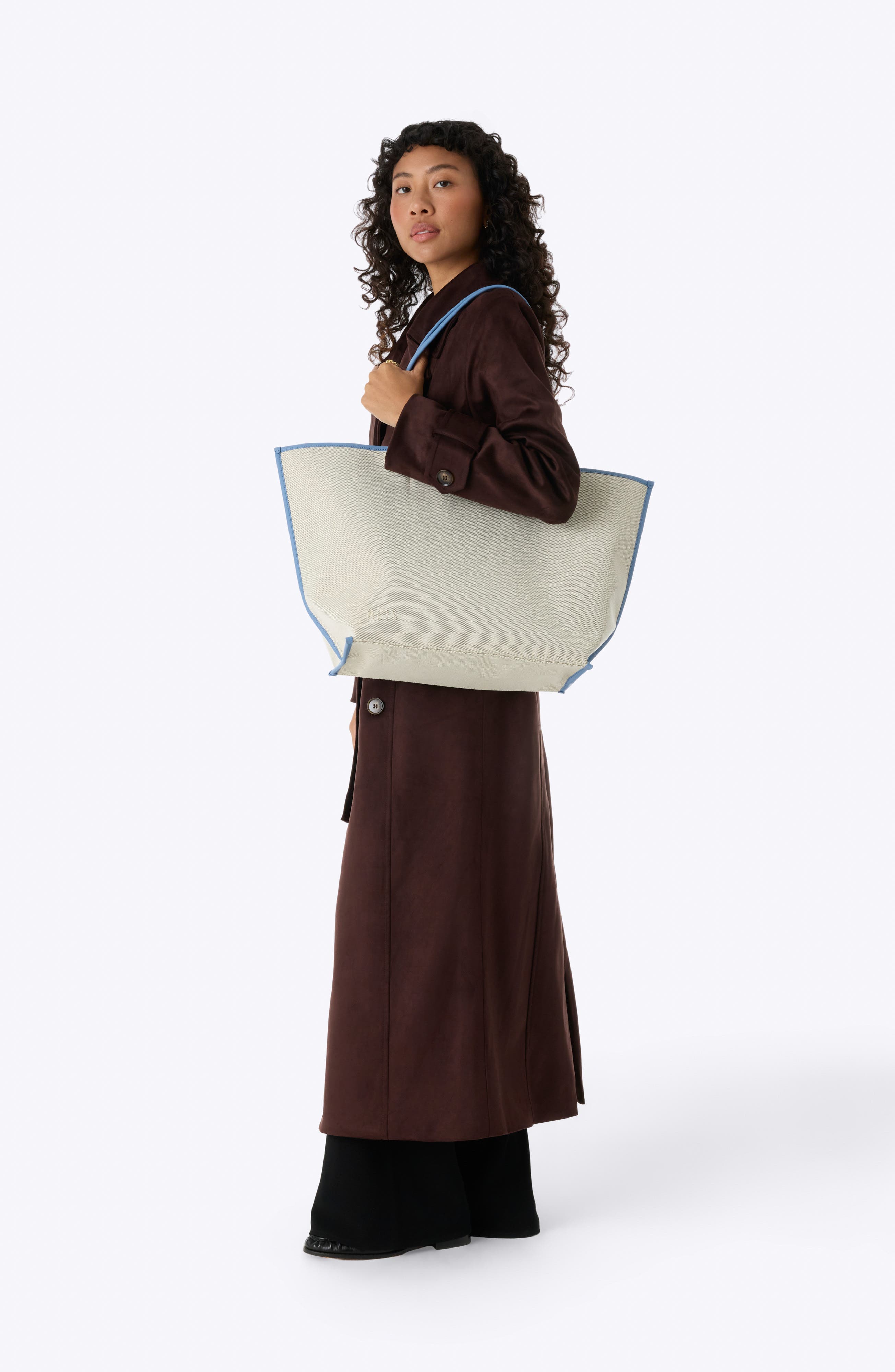 The Canvas & Leather Tote, Alternate, color, DUSTY BLUE