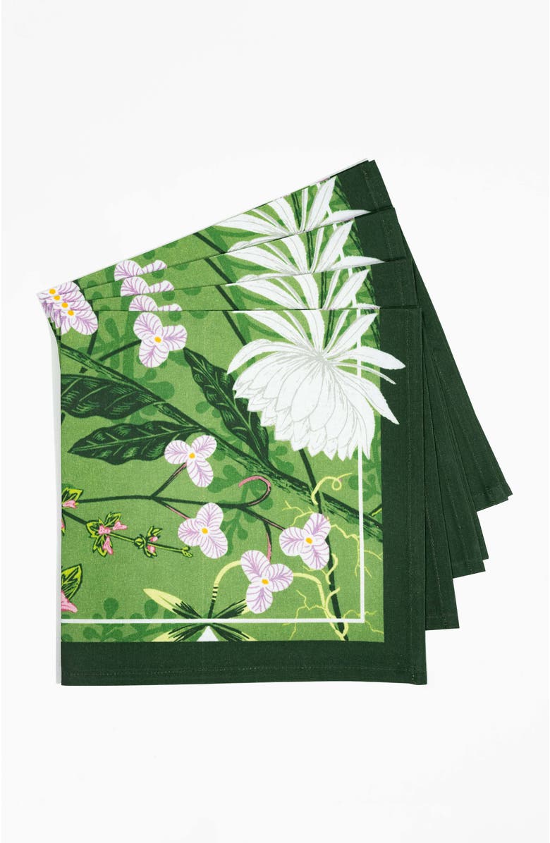 Bond & Grace Garden Reverie Cocktail Napkins, Alternate, color, Green