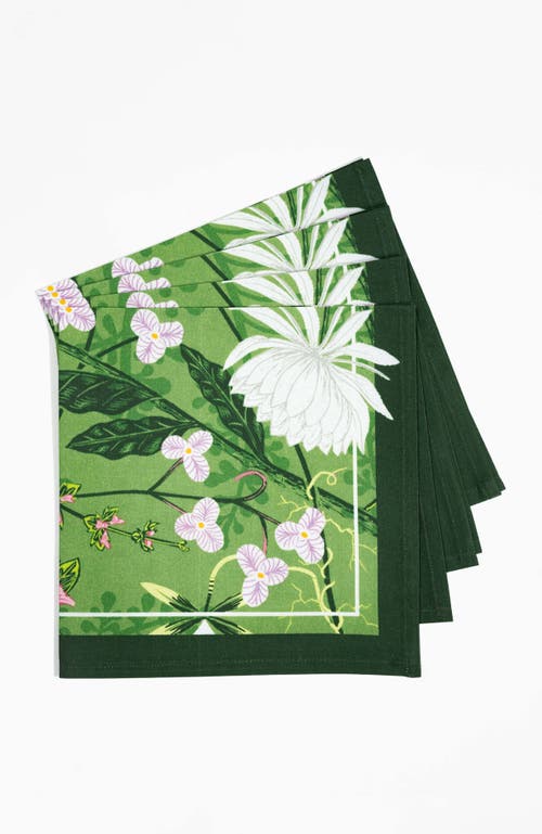 Bond & Grace Garden Reverie Cocktail Napkins In Green