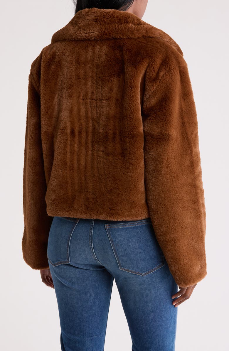 Steve Madden Faux Fur Crop Coat, Alternate, color, 