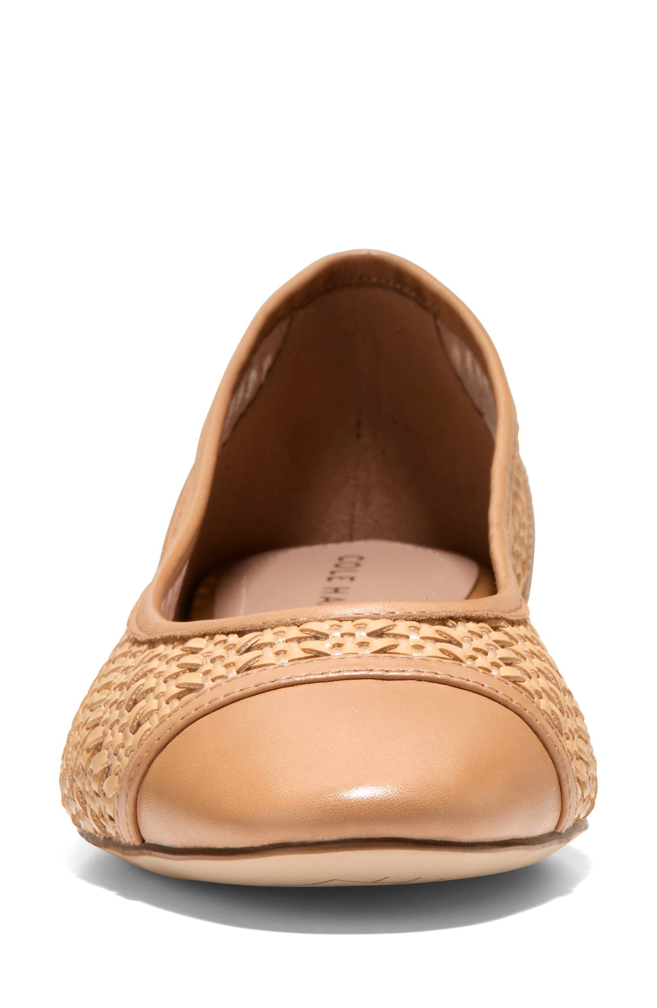 Cole Haan Raquelle Demi Ballet Flat, Alternate, color, Natural Raffia/ Biscuit
