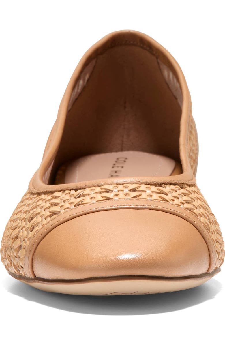 Cole Haan Raquelle Demi Ballet Flat, Alternate, color, Natural Raffia/ Biscuit