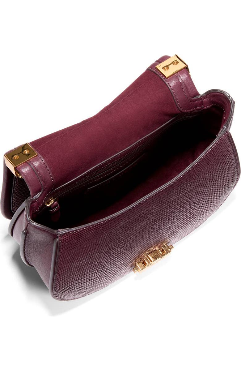 Cole Haan Celenea Saddle Bag, Alternate, color, Black Garnet Lizard