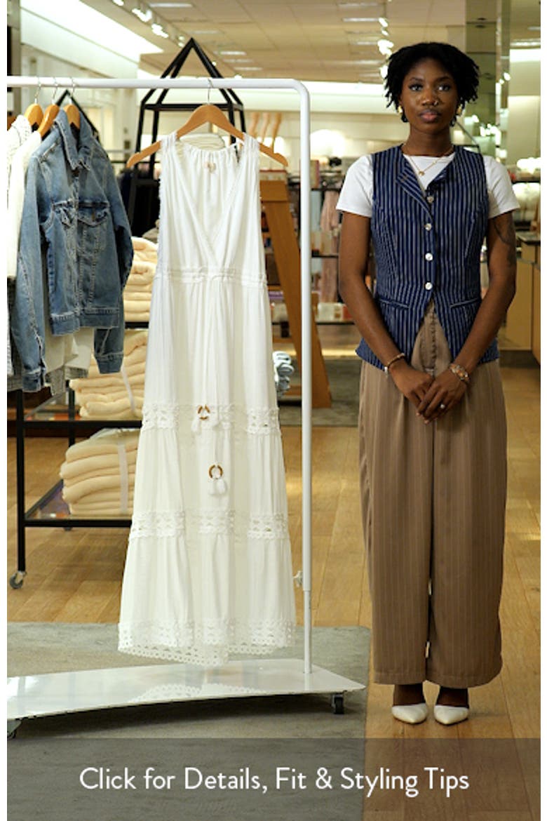 Cutout Trim Sleeveless Cover-Up Maxi Dress video