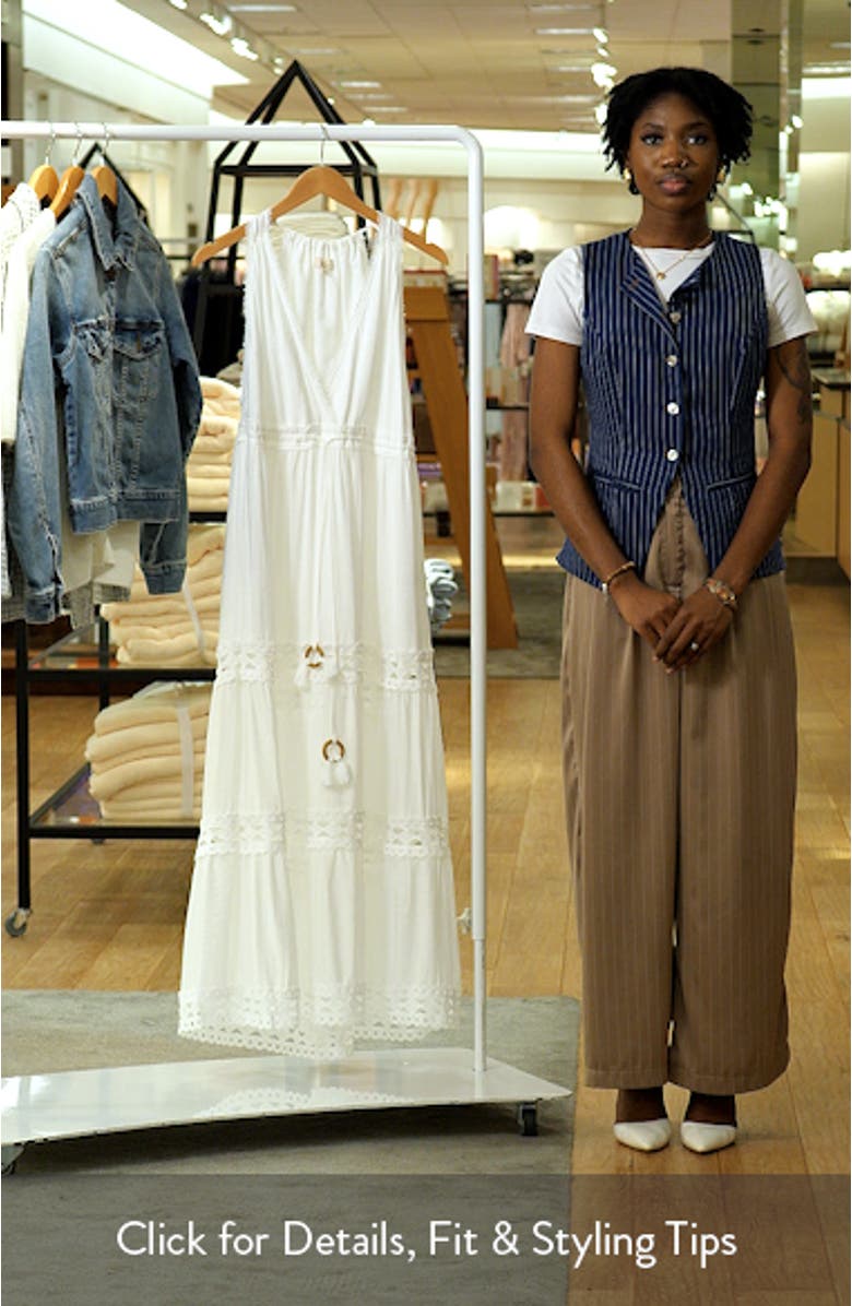 Cutout Trim Sleeveless Cover-Up Maxi Dress, sales video thumbnail