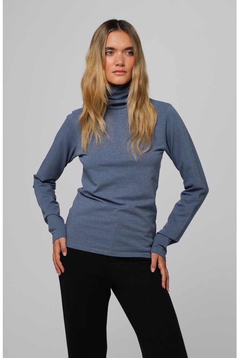 Hemp Essentials Mockneck, Main, color, Blue