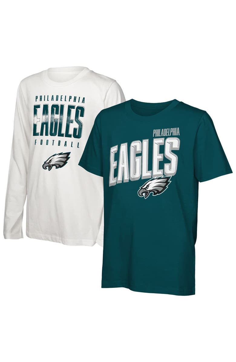 Outerstuff Preschool Outerstuff Philadelphia Eagles The Mix Combo T-Shirt Set, Main, color, Green