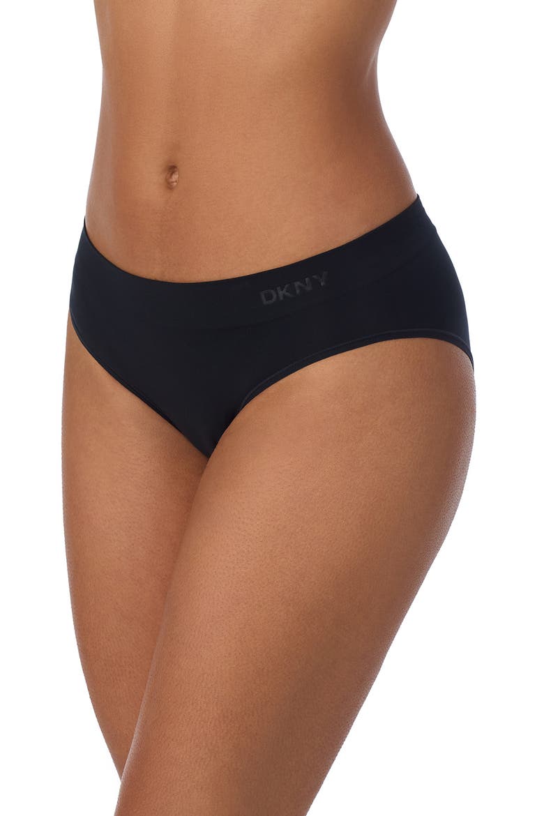 3-Pack Seamless LiteWear Bikinis, Alternate, color, BLACK/CASHMERE/CORNFLOWER BLUE
