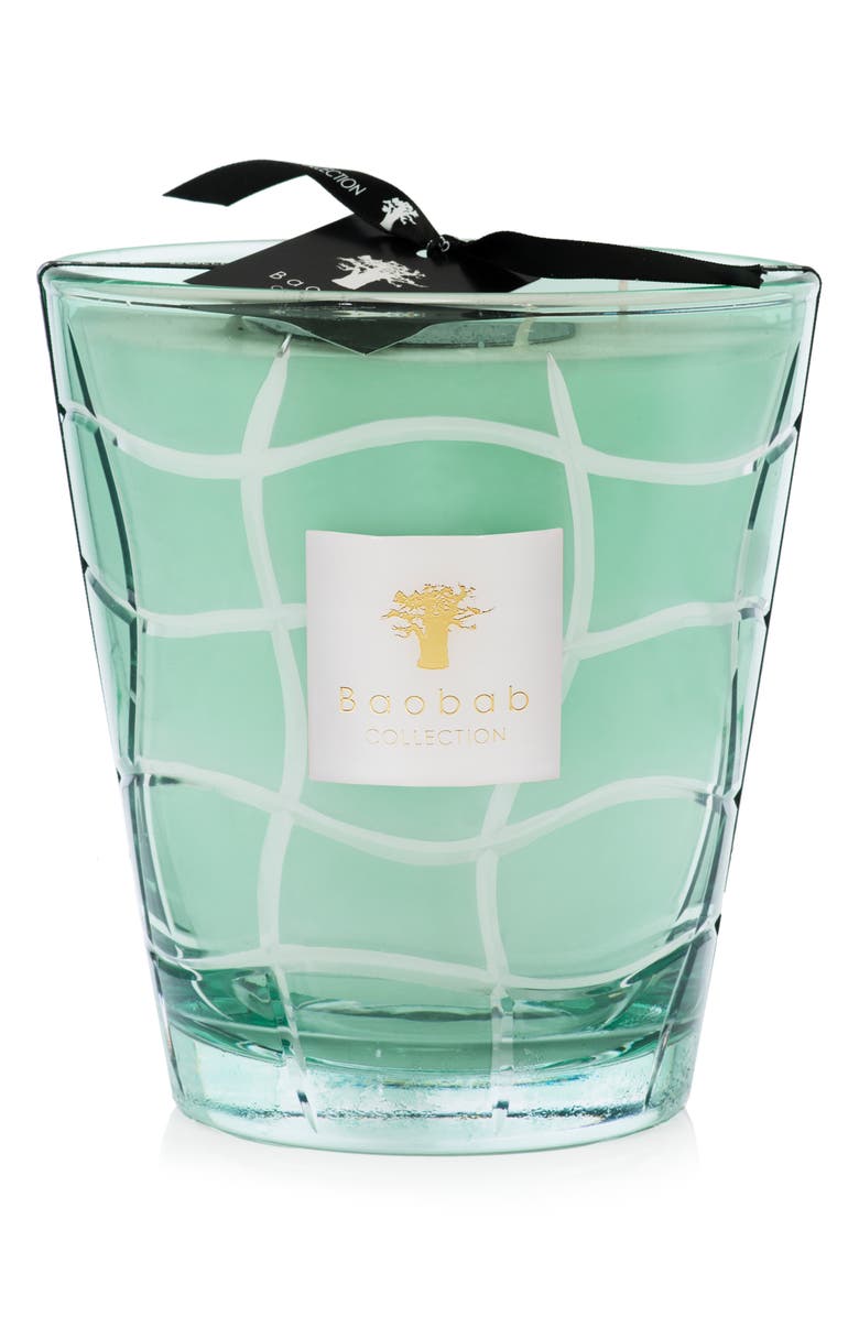 Baobab Collection Waves Glass Candle, Main, color, 