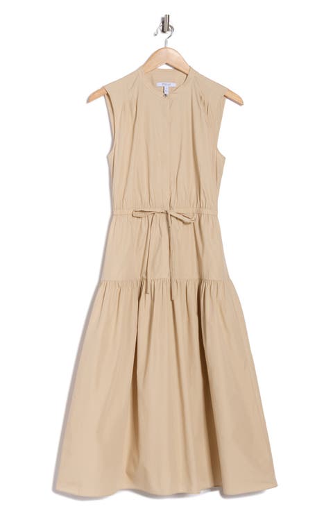 Margaret Sleeveless Poplin Midi Dress