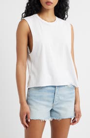 Re/Done Susan Cotton Blend Tank