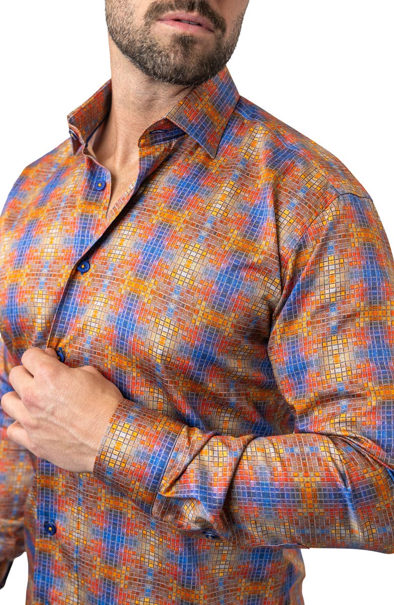 Maceoo Fibonacci Stretchcrosstile Performance Button-Up Shirt, Alternate, color, 