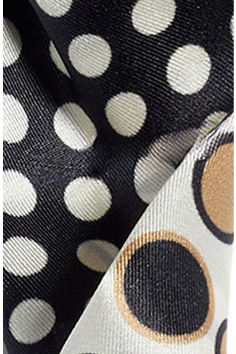 Spot & Dot Silk Satin Ribbon Scarf, Alternate, color, BLACK