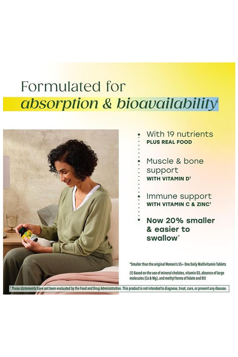 One Daily Multivitamin for Women 55+ with Methylated B12, Healthy Aging, Vegetarian, 60 Tablets, Alternate, color, None