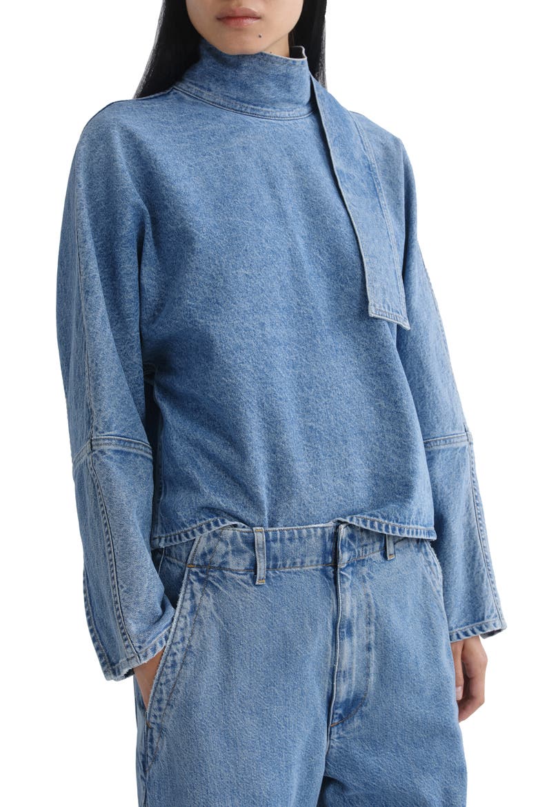 Kembra Denim Top, Main, color, MAGNIFY MD MARBLED IND