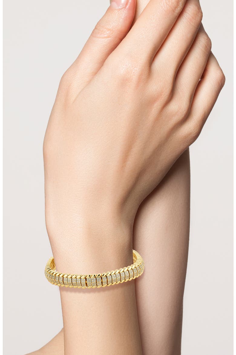 Cubic Zirconia Tennis Bracelet, Alternate, color, GOLD