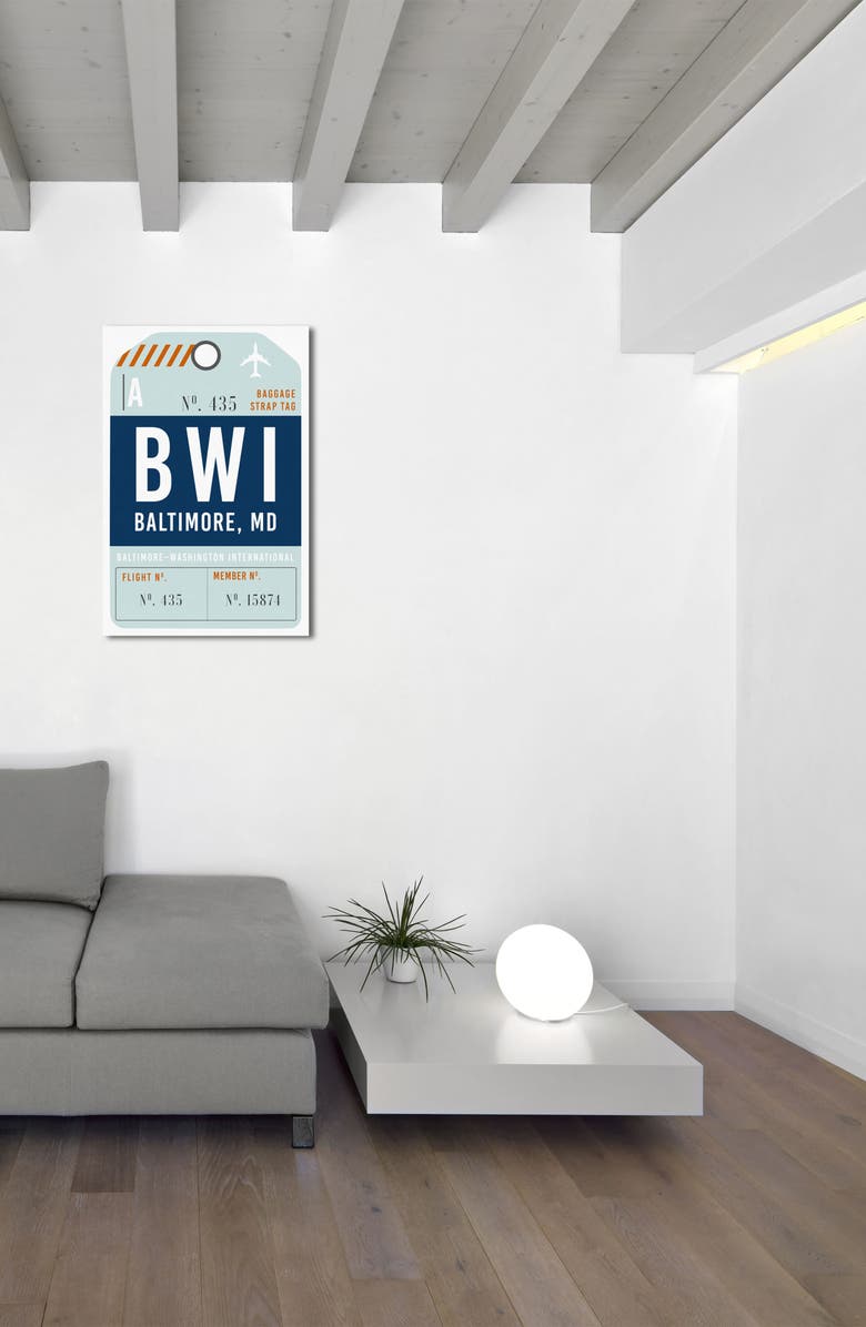 Oliver Gal Baltimore Luggage Tag Wall Art, Alternate, color, 