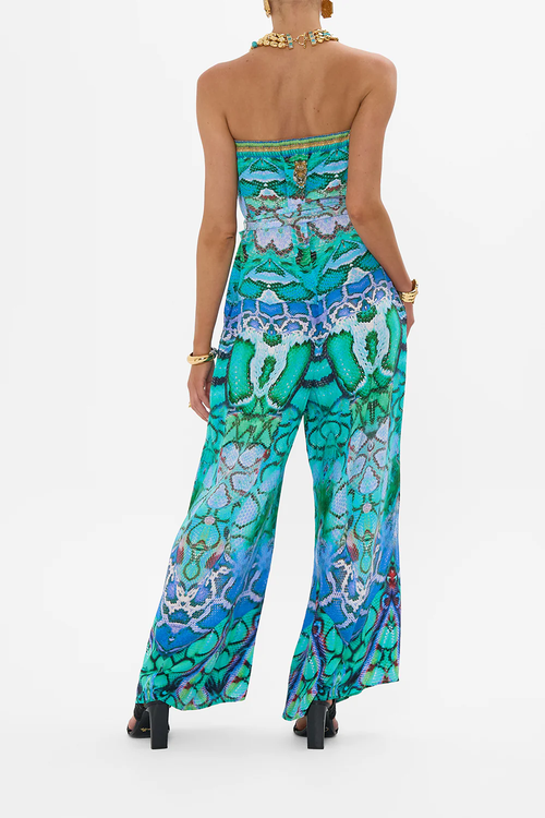 Camilla Tie Waist Strapless Jumpsuit Land Of Wonder In Land Of Wonder