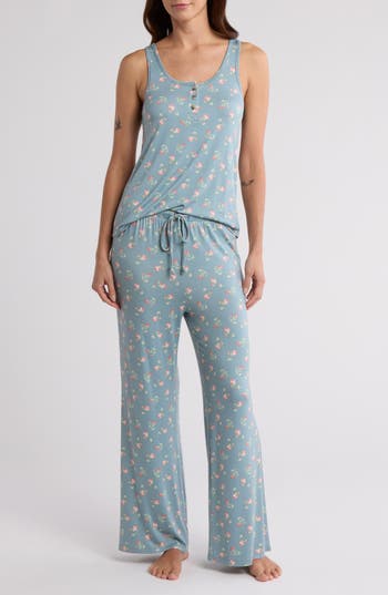 Honeydew Lounge Life Tank & Pants Pajamas In Earl Grey Roses