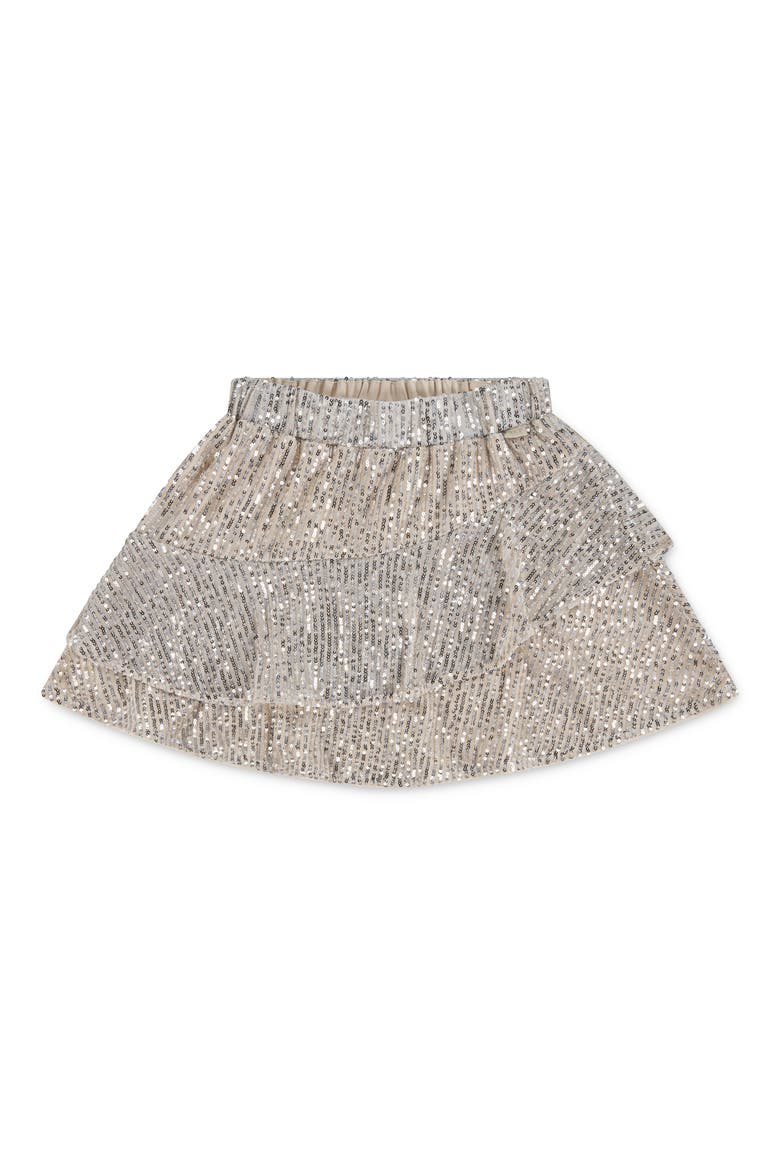 Kids' Tiered Sequin Skirt, Main, color, TAPIOCA
