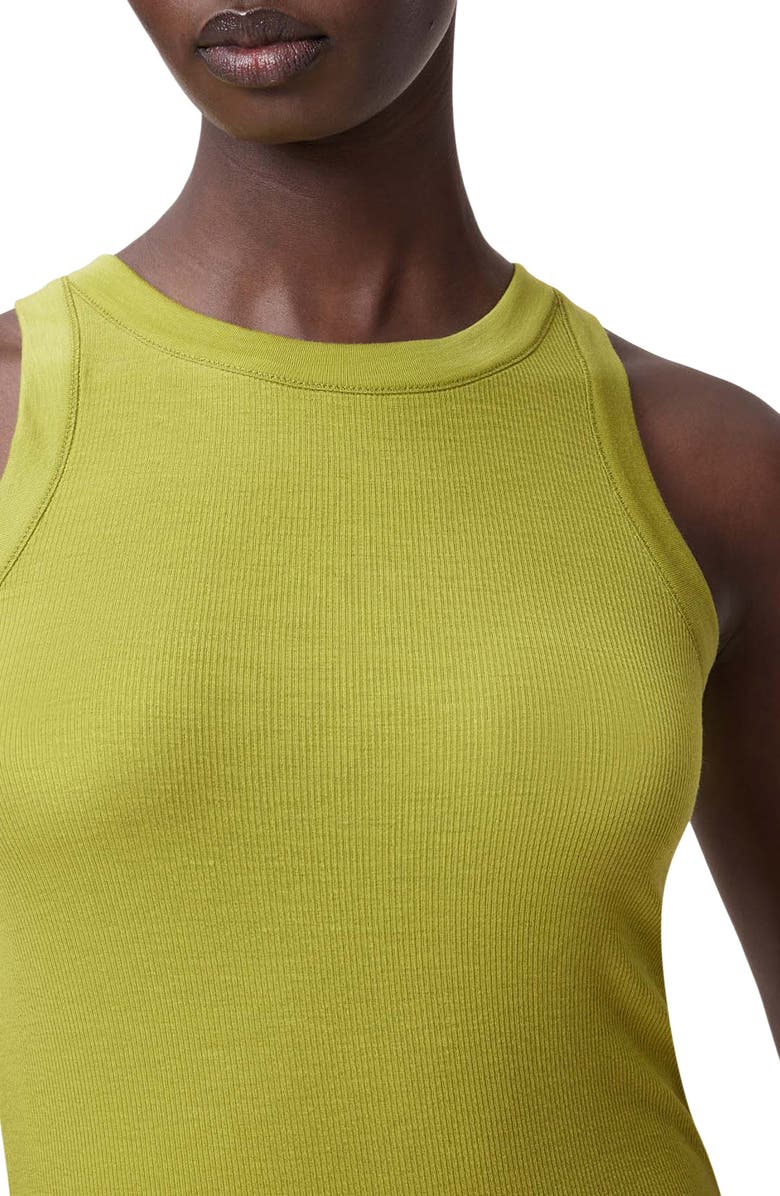 AllSaints Rina Rib Tank, Alternate, color, Unity Green