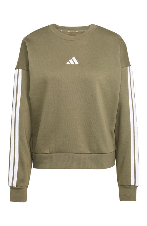 Adidas Originals Adidas Essentials 3-stripes Fleece Sweatshirt In Multi