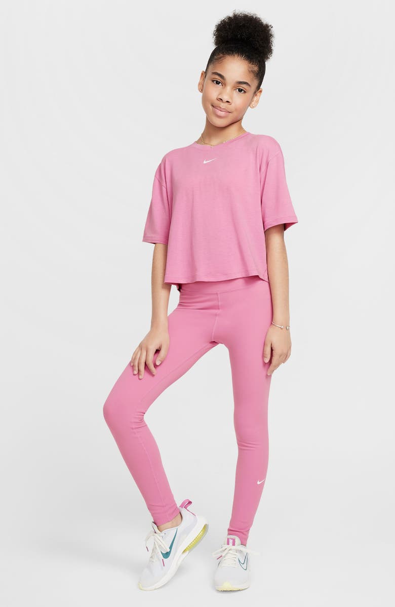 Nike Kids' Sportswear Dri-FIT One T-Shirt, Alternate, color, 646 Mgcfmg/White