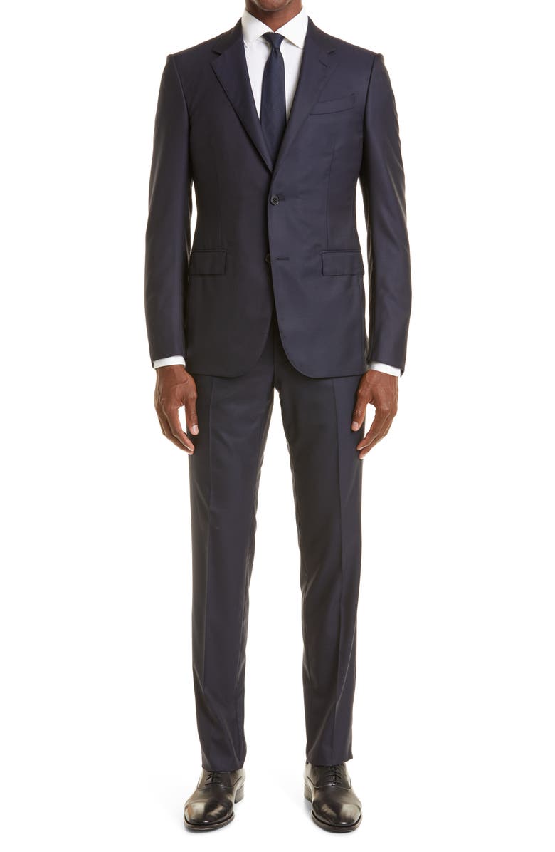 ZEGNA 15Milmil15 Micro Pattern Wool Suit, Alternate, color, Blue