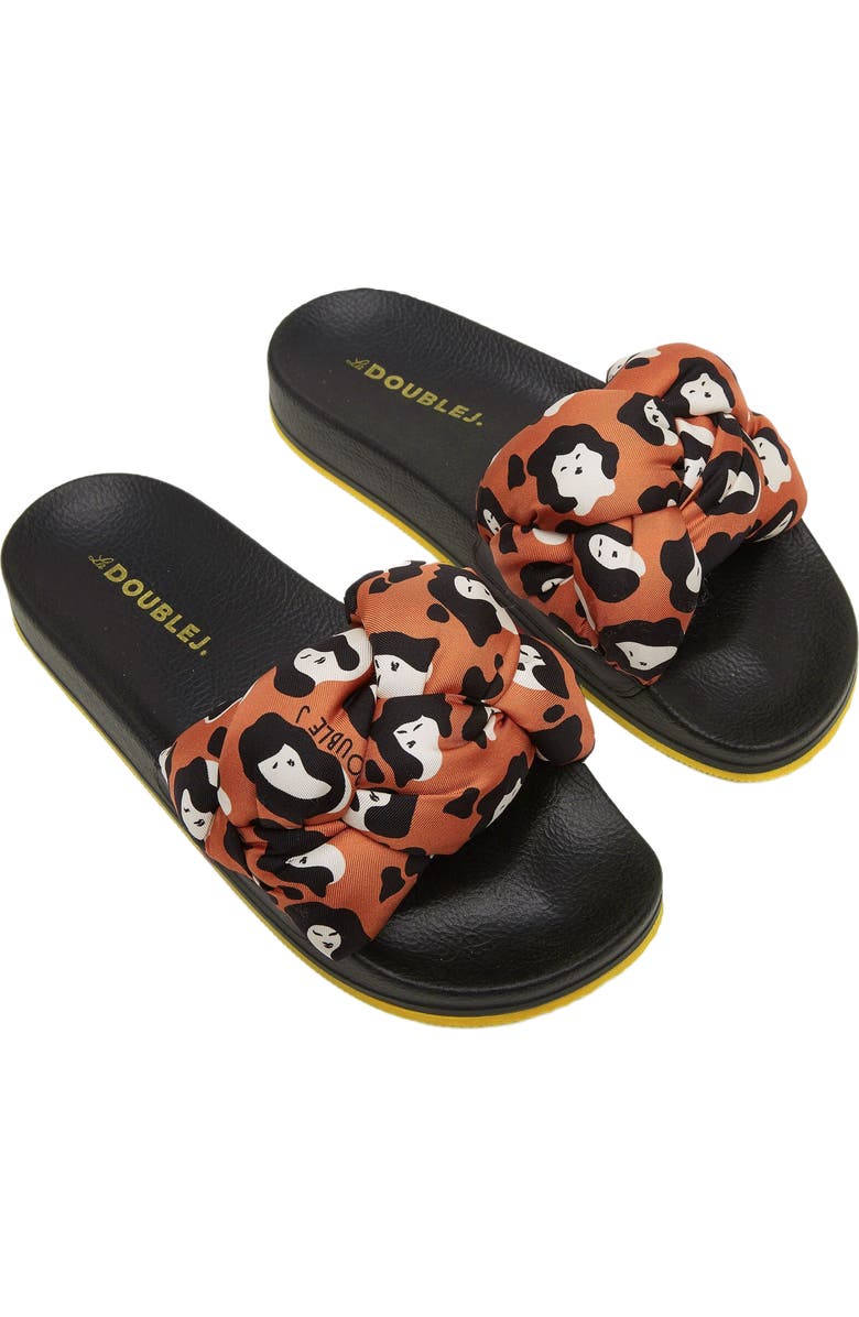La DoubleJ Treccia Slides Lady Leopard Orange, Alternate, color, Lady Leopard Orange