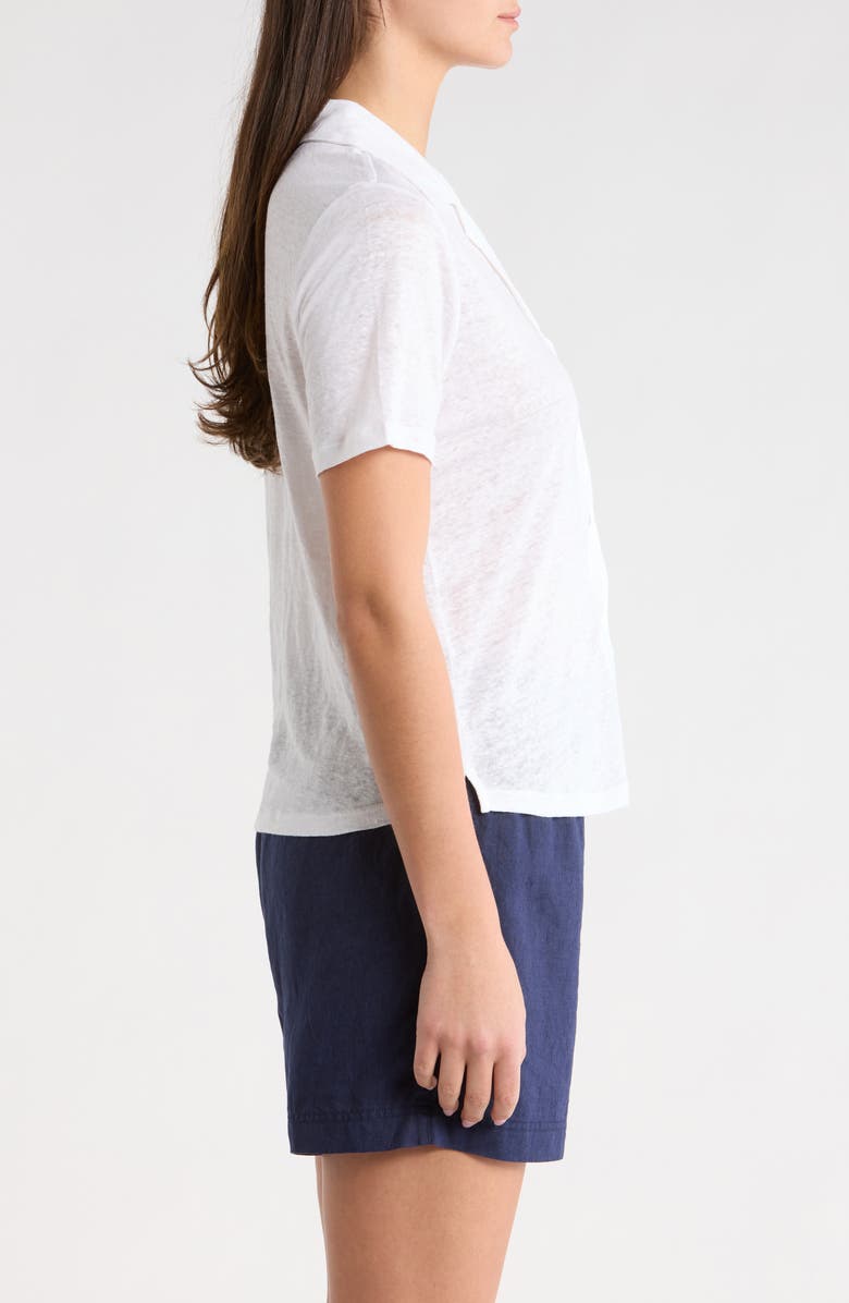 Tommy Bahama Linnea Linen Camp Shirt, Alternate, color, White
