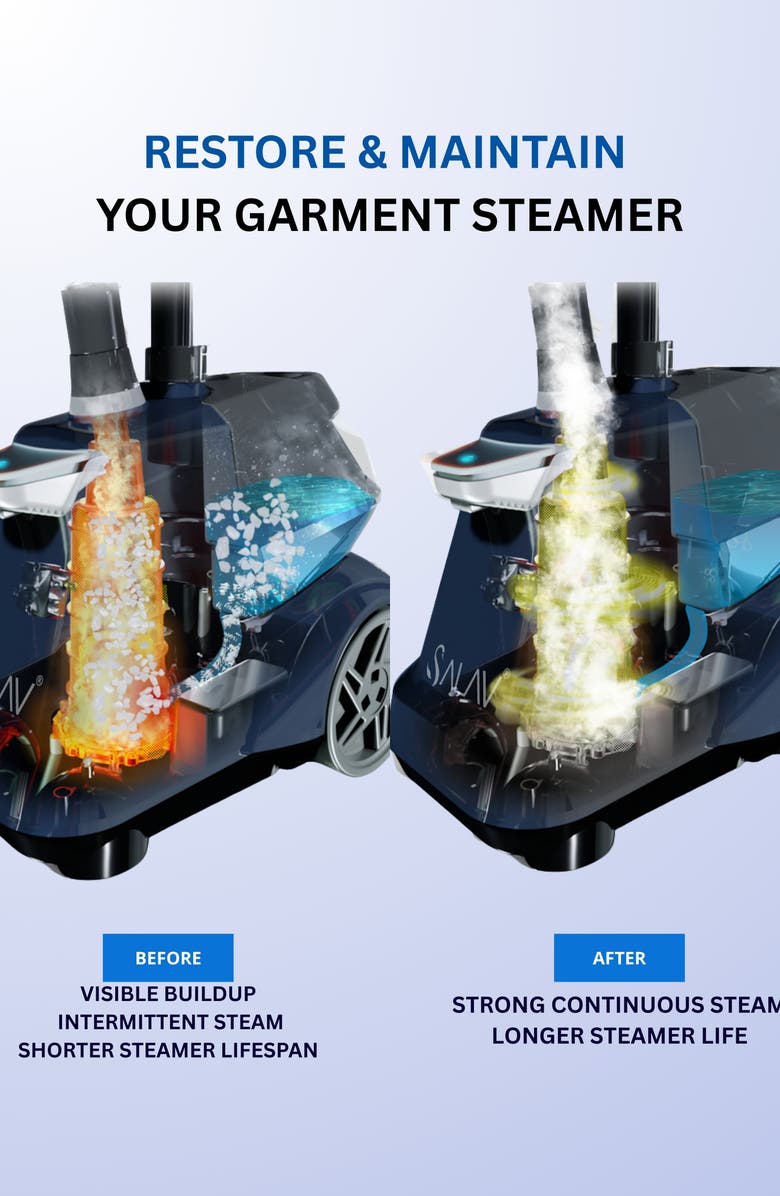 SALAV 10-Pack Garment Steamer Descaling Solution Decalcifier Packets, Alternate, color, White