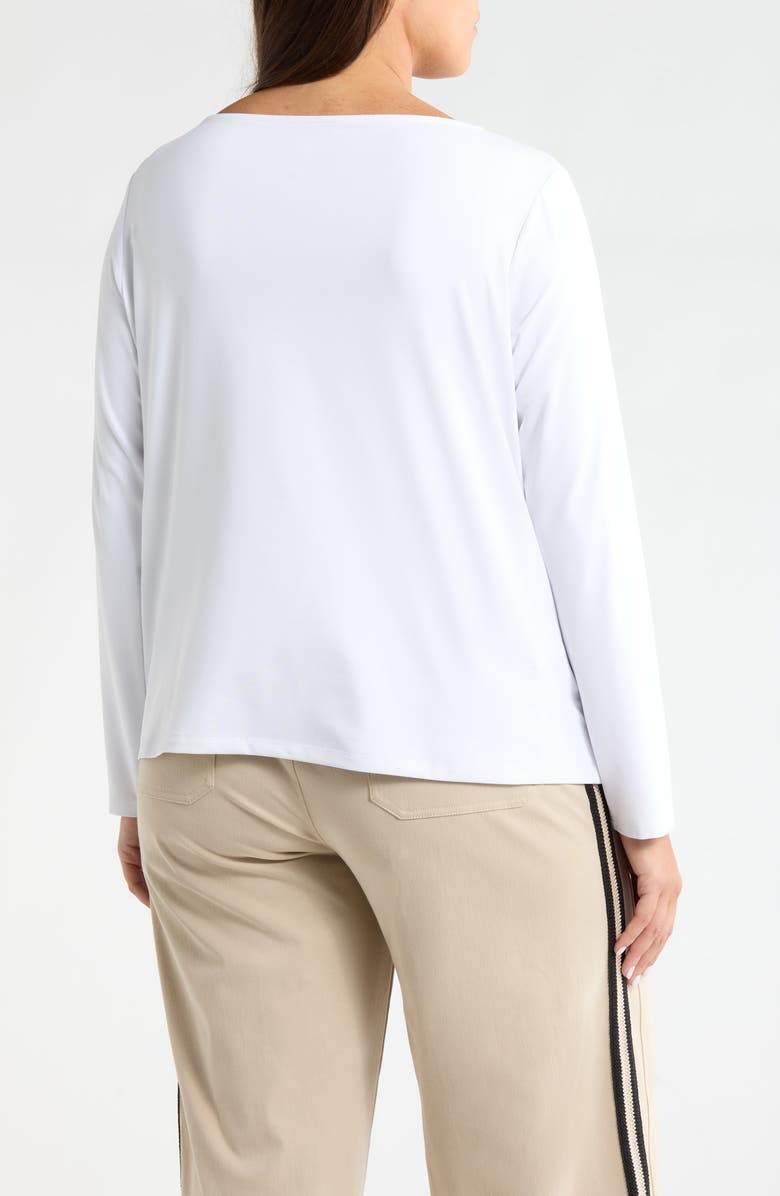 Lysse ntial V-Neck Long Sleeve Top, Alternate, color, White