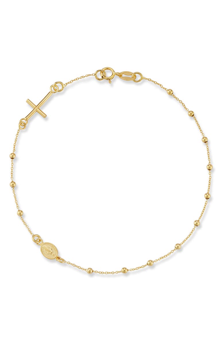 Ember Fine Jewelry 14K Gold Rosary Bracelet, Main, color, Gold